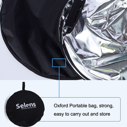 Selens  5 In 1 (Gold / Silver  / White / Black / Soft Light) Folding Reflector Board, Size: 80x120cm -  by Selens | Online Shopping UK | buy2fix