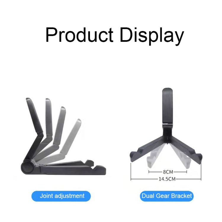 54356 Multifunctional Desktop Universal Foldable Triangular Phone Holder(Black) - Desktop Holder by buy2fix | Online Shopping UK | buy2fix