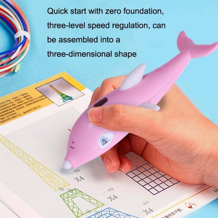 Children 3D Printing Pen Low Temperature Intelligent Screen Display Voice Drawing Pen, Style:, Color: 3 Colors (Blue) - Consumer Electronics by buy2fix | Online Shopping UK | buy2fix