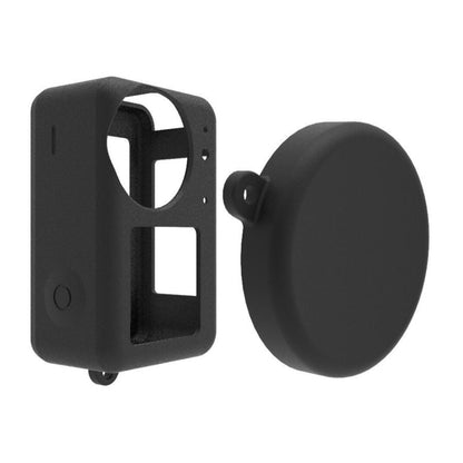 For DJI Osmo Action 3 Silicone Protective Case Lens Cap(Black) - DJI & GoPro Accessories by buy2fix | Online Shopping UK | buy2fix