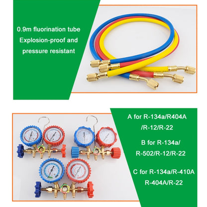 Car Air Conditioning Refrigeration Fluoridation Double Meter Valve(C) - In Car by buy2fix | Online Shopping UK | buy2fix