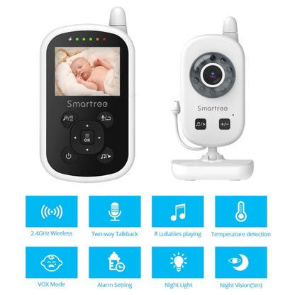 UU24 2.4 Inch Wireless Baby Monitor Camera Temperature Monitor 2 Way Audio VOX Lullaby EU Plug - Security by buy2fix | Online Shopping UK | buy2fix