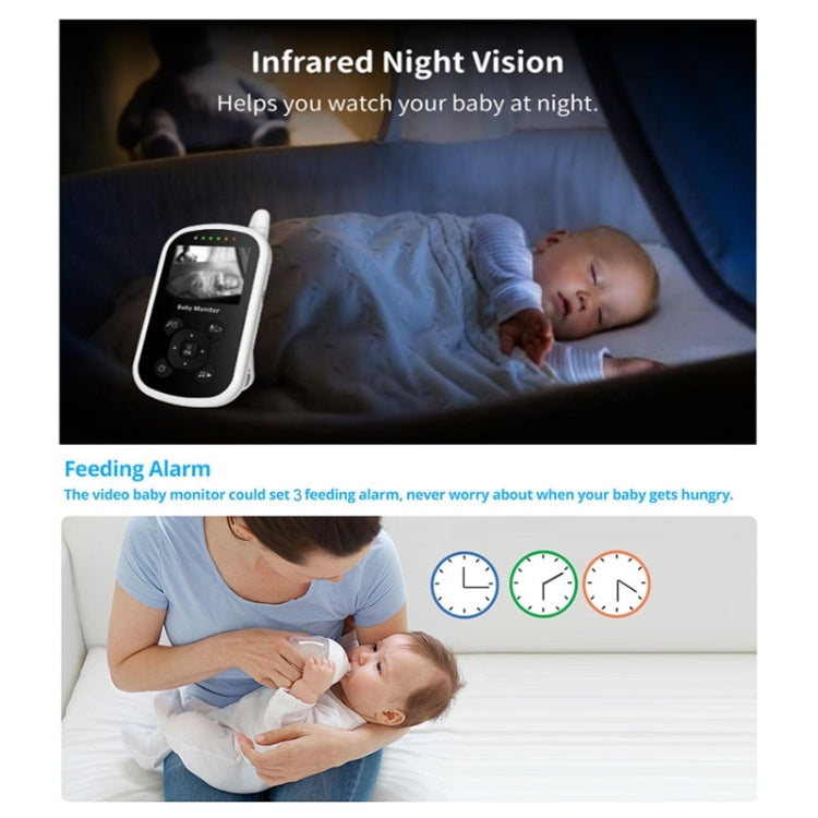 UU24 2.4 Inch Wireless Baby Monitor Camera Temperature Monitor 2 Way Audio VOX Lullaby EU Plug - Security by buy2fix | Online Shopping UK | buy2fix