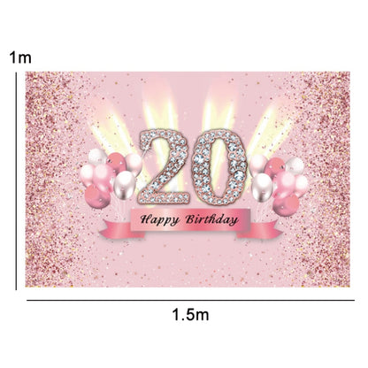 1.5x1m Cartoon Digital Birthday Balloon Party Scene Photographic Backdrop(Mdt11148) - Camera Accessories by buy2fix | Online Shopping UK | buy2fix