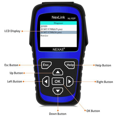 NexLink NL102P Diesel Mechanical Heavy Truck Car 2 In 1 Car Scanner OBD2 Detection - Code Readers & Scan Tools by NexLink | Online Shopping UK | buy2fix