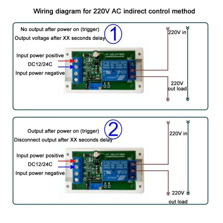 12V/24V Protected Start Delay Relay Module - Consumer Electronics by buy2fix | Online Shopping UK | buy2fix