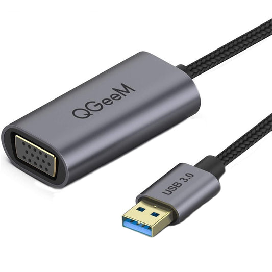 QGeeM QG-UA07-A USB 3.0 to VGA High Speed Transfer Multi-Display Video Converter(Silver Gray) - Computer & Networking by QGeeM | Online Shopping UK | buy2fix