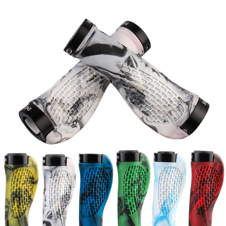 MZYRH 1pair Mountain Bike Bicycle Handlebar Grips Protective Covers(Black and White) - Bicycle Grips by MZYRH | Online Shopping UK | buy2fix