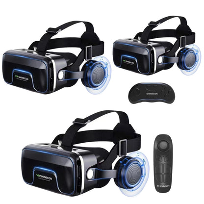 VRSHINECON G04EA+B01 Handle 7th VR Glasses 3D Virtual Reality Game Digital Glasses With Headset - VR Headset by VRSHINECON | Online Shopping UK | buy2fix