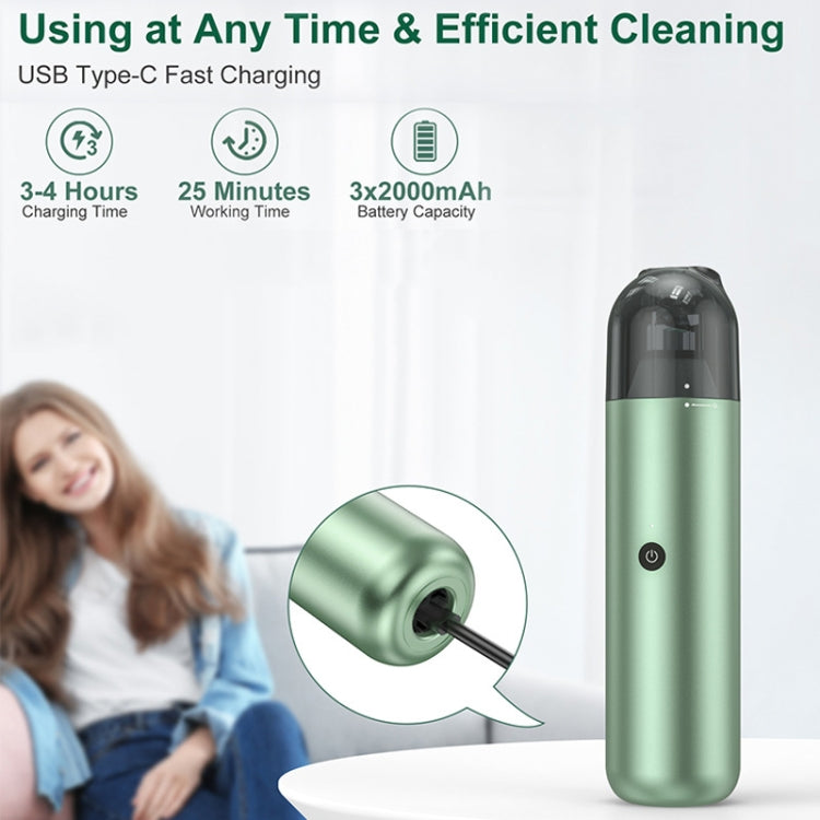 Pinjia P07 Wireless Mini Fashion Vehicle Vacuum Cleaner(Green Grapefruit Green) - Vacuum Cleaner by Pinjia | Online Shopping UK | buy2fix