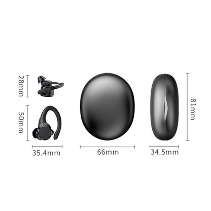 AX9 Noise Reduction Digital Display With Charging Bin Bluetooth Headset(Black) - Bluetooth Earphone by buy2fix | Online Shopping UK | buy2fix