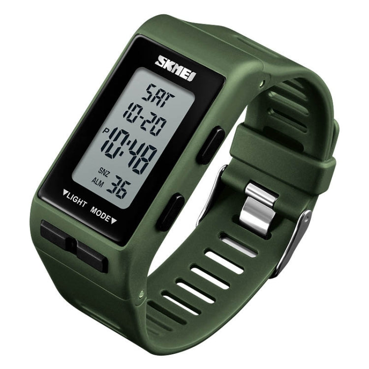 SKMEI 1362 Sports Electronic Watch Fashion Waterproof Countdown Children LED Watch(Army Green) - LED Digital Watches by SKMEI | Online Shopping UK | buy2fix