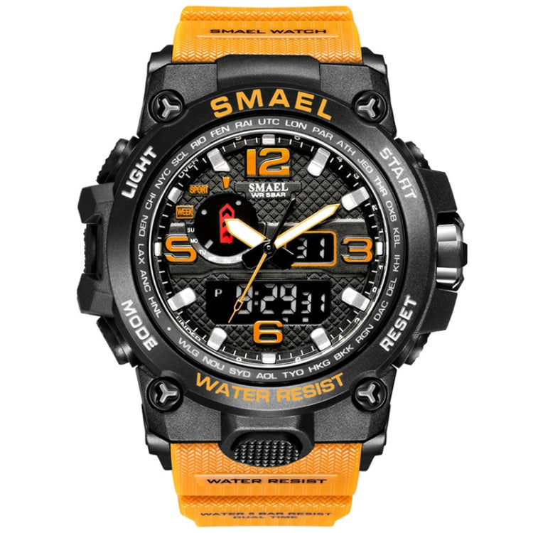 SMAEL 1545D Chronograph Calendar Alarm Clock Night Light Waterproof Watch Outdoor Men Watch(Orange) - Sport Watches by SMAEL | Online Shopping UK | buy2fix