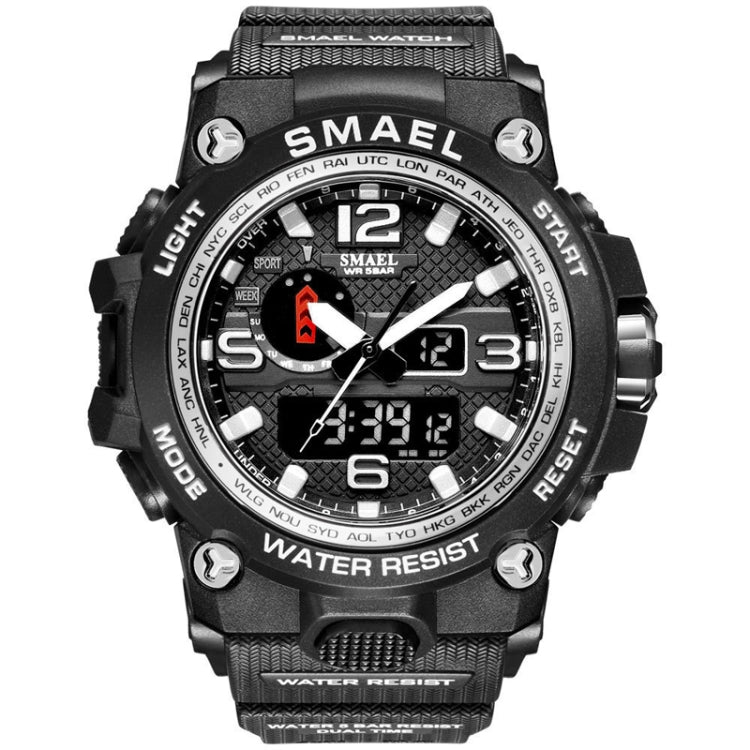 SMAEL 1545D Chronograph Calendar Alarm Clock Night Light Waterproof Watch Outdoor Men Watch(Silver) - Sport Watches by SMAEL | Online Shopping UK | buy2fix