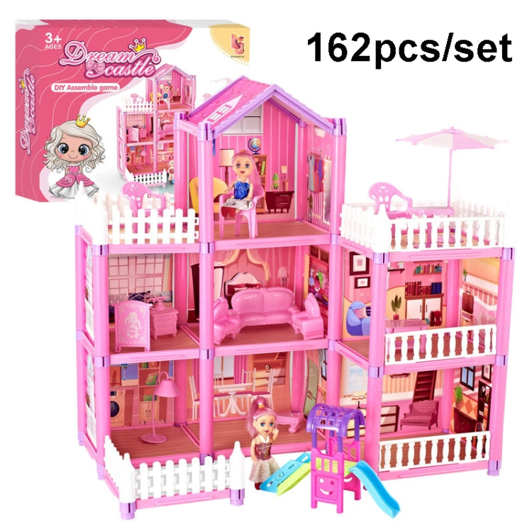 DSJ55 162pcs/set Children Passing Domestic Toy Doll House Princess Castle Set Simulation Disguise House - Pretend Play Toys by buy2fix | Online Shopping UK | buy2fix