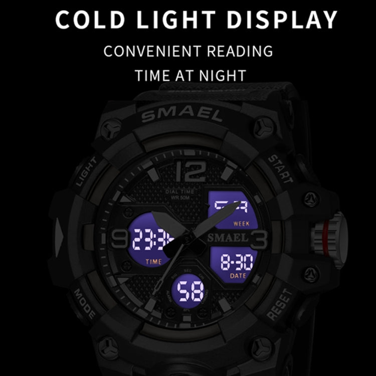 SMAEL 8008 Outdoor Sports Multifunctional Waterproof Luminous Men Watch(Deep Blue) - LED Digital Watches by SMAEL | Online Shopping UK | buy2fix