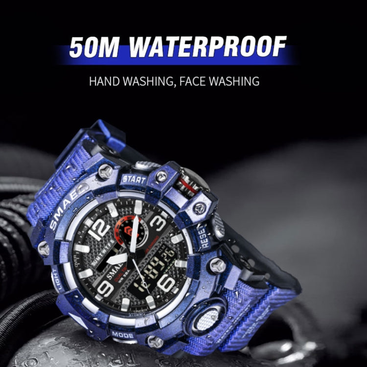 SMAEL 8035 Outdoor Sports Waterproof Dual Display Men Watch(Black Gold) - Sport Watches by SMAEL | Online Shopping UK | buy2fix