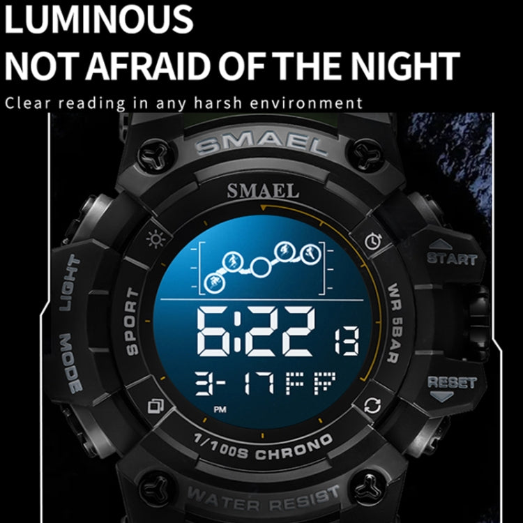 SMAEL 8082 Outdoor Waterproof Sports Multifunctional Luminous Timing Electronic Watch(White Colorful Red Blue) - Sport Watches by SMAEL | Online Shopping UK | buy2fix