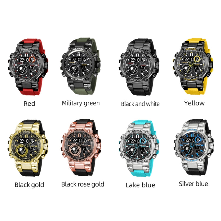 SMAEL 1803B Outdoor Waterproof Multifunctional Alloy Sports Watch(Black Gold) - Sport Watches by SMAEL | Online Shopping UK | buy2fix