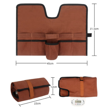 WESSLECO Bar Bartending Tools Folding Storage Canvas Bag(Brown) - Storage Bags & Boxes by WESSLECO | Online Shopping UK | buy2fix