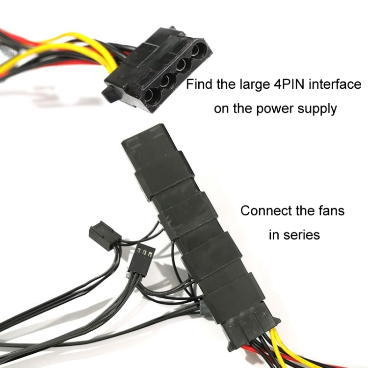 COOLMOON 12cm Dual Aperture Computer Mainframe Chassis Dual Interface Fan(Red) - Fan Cooling by COOLMOON | Online Shopping UK | buy2fix