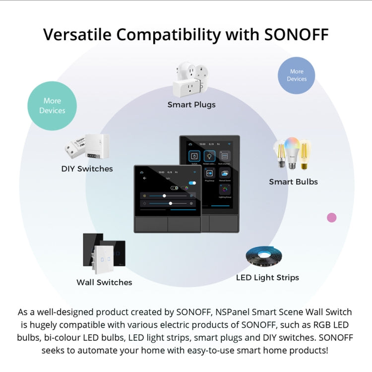 Sonoff NSPanel WiFi Smart Scene Switch Thermostat Temperature All-in-One Control Touch Screen, EU Plug(Black) - Smart Switch by Sonoff | Online Shopping UK | buy2fix