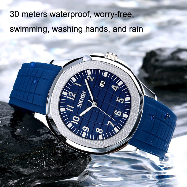 SKMEI 9286 Outdoor Sports Multifunctional Men Waterproof Quartz Watch(Black Belt  White Noodles) - Alloy Watches by SKMEI | Online Shopping UK | buy2fix
