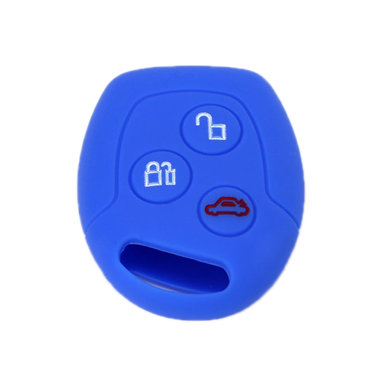 For Ford Transit/Focus 2pcs 3-Button Silicone Key Protector(Sea ??Blue) - In Car by buy2fix | Online Shopping UK | buy2fix