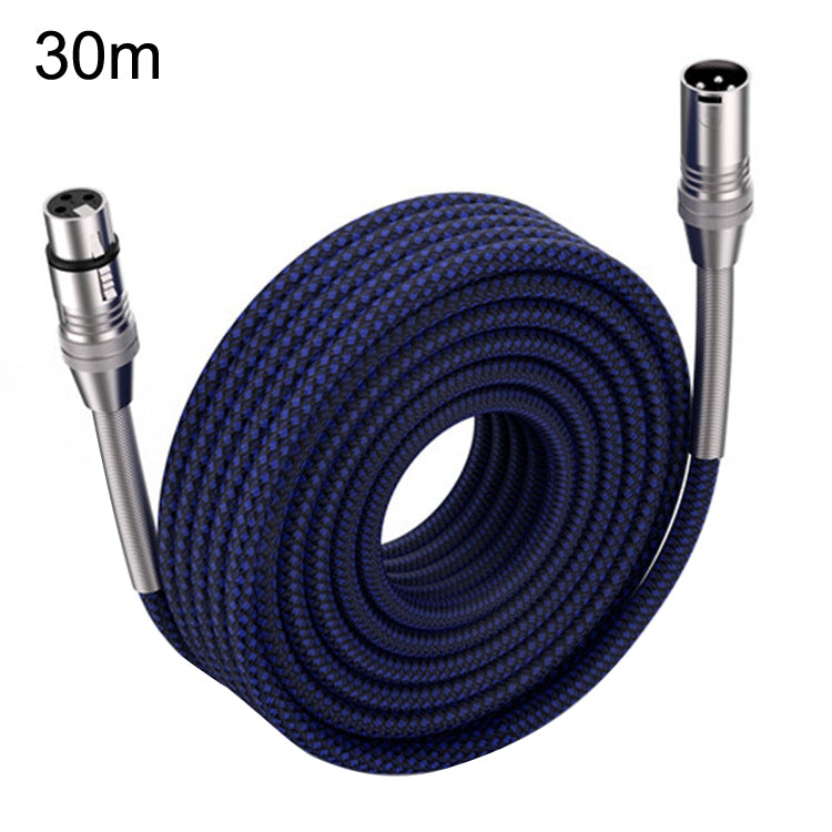 LHD010 Caron Male To Female XLR Dual Card Microphone Cable Audio Cable 30m(Blue) - Consumer Electronics by buy2fix | Online Shopping UK | buy2fix