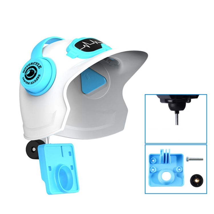 Small Helmet Sunscreen Phone Stand Bracket Motorcycle Mobile Phone Holder,Spec: White Helmet -  by buy2fix | Online Shopping UK | buy2fix