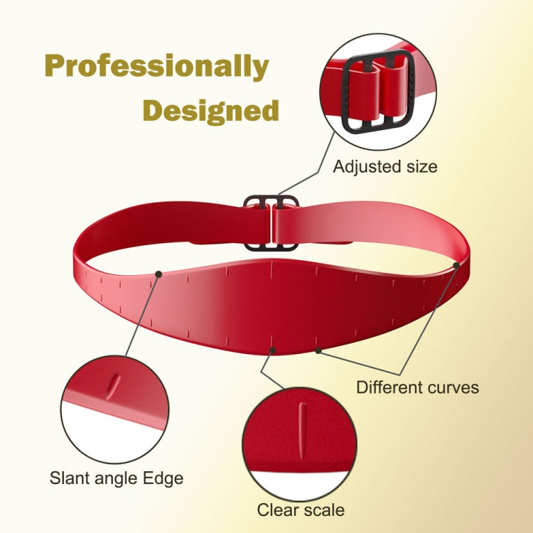 GO042 Adjustable Haircut Trimmer Ruler Neck Hair Trimmer Strap Shaving Styling Template(Red) - Hair Trimmer by buy2fix | Online Shopping UK | buy2fix
