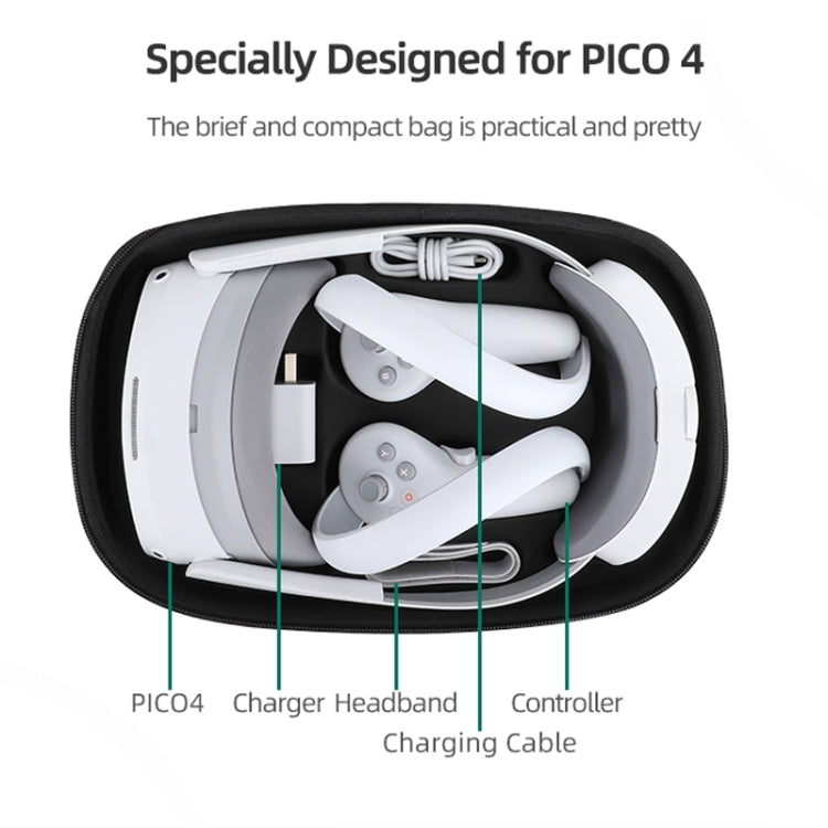 For PICO 4 Hifylux PC-BF16 VR Glasses All-in-one Headwear Protective Storage Bag(Black) - Consumer Electronics by Hifylux | Online Shopping UK | buy2fix