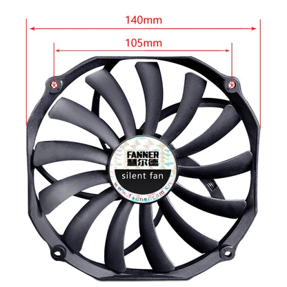 FANNER Ice Soul F14015 4PIN PWM Ultra-thin Chassis Fan Desktop Computer Radiator(Black) -  by FANNER | Online Shopping UK | buy2fix