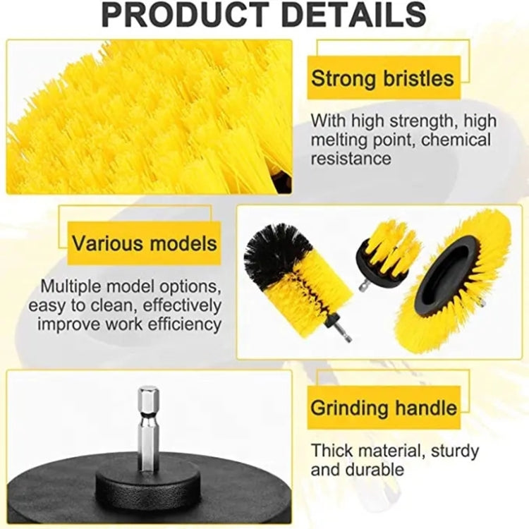 WRS-DS19 9 in 1 Electric Drill Crevice Cleaning Brushes Car Wash Tools Set(9pcs/set) -  by buy2fix | Online Shopping UK | buy2fix