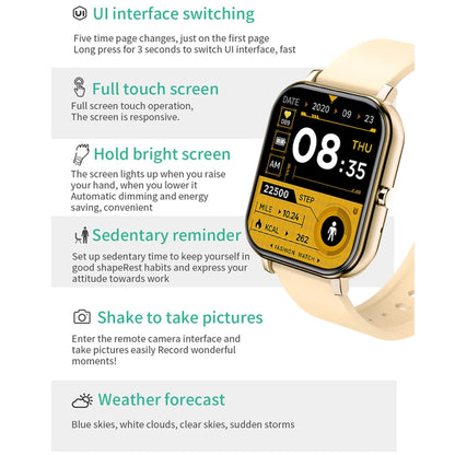 H10 1.69 inch Screen Bluetooth Call Smart Watch, Support Heart Rate/Blood Pressure/Sleep Monitoring, Color: Black - Smart Wear by buy2fix | Online Shopping UK | buy2fix