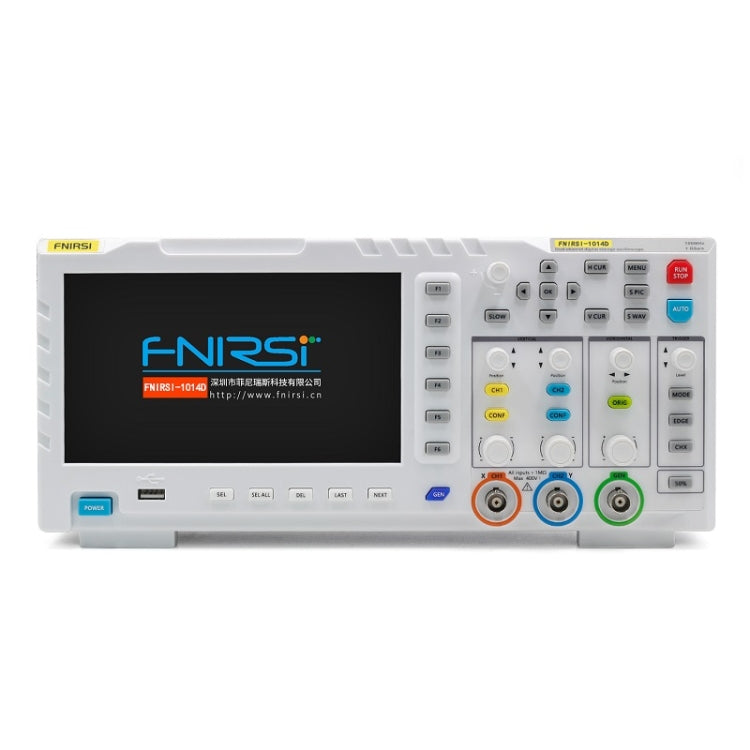 FNIRSI 1014D 2 in 1 Dual-channel 100M Bandwidth Digital Oscilloscope 1GS Sampling Signal Generator, US Plug - Digital Multimeter by FNIRSI | Online Shopping UK | buy2fix