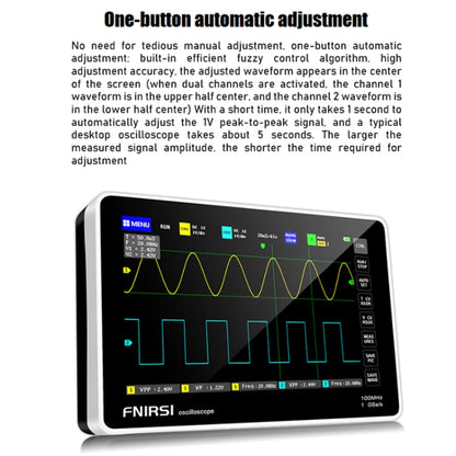 FNIRSI 1013D 1GS Sampling Dual Channel 100M Bandwidth Digital Oscilloscope, US Plug(English) - Digital Multimeter by FNIRSI | Online Shopping UK | buy2fix