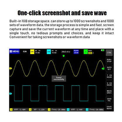 FNIRSI 1013D 1GS Sampling Dual Channel 100M Bandwidth Digital Oscilloscope, US Plug(English) - Digital Multimeter by FNIRSI | Online Shopping UK | buy2fix