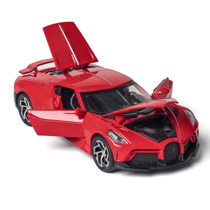 1:32 Alloy Sports Car Model With Sound And Light Boy Toy Car Decoration(Bright Black) - Model Toys by buy2fix | Online Shopping UK | buy2fix