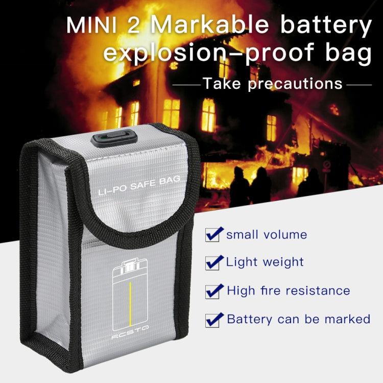 For DJI Mavic Mini 2 SE RCSTQ Battery Explosion-proof Bag Lithium Battery Storage Bag Drone Accessories(Can Hold 1 Battery) - Backpacks & Bags by RCSTQ | Online Shopping UK | buy2fix