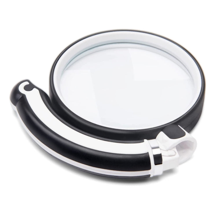 100mm Rubber Handle Folding Rotating Hand Magnifying Glass - Hand Held Style by buy2fix | Online Shopping UK | buy2fix