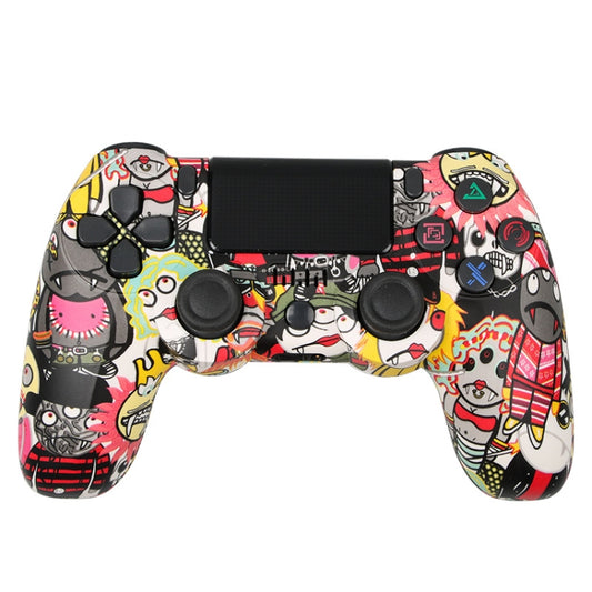 For PS4 Wireless Bluetooth Game Controller With Light Strip Dual Vibration Game Handle(Cartoon) - Gamepads by buy2fix | Online Shopping UK | buy2fix