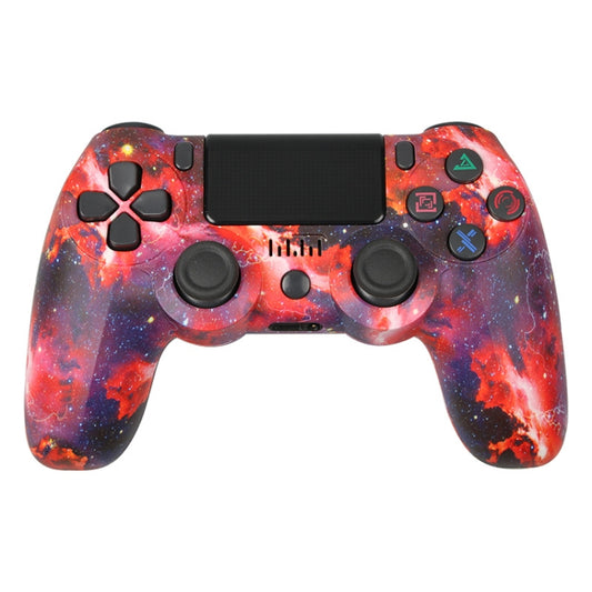 For PS4 Wireless Bluetooth Game Controller With Light Strip Dual Vibration Game Handle(Star Red) - Gamepads by buy2fix | Online Shopping UK | buy2fix