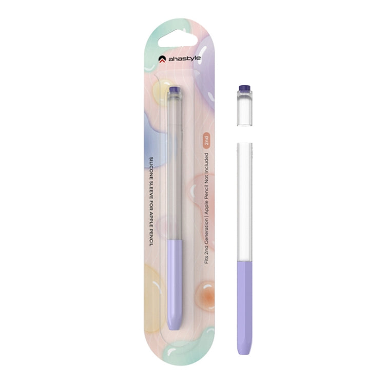 For Apple Pencil 2 AhaStyle PT-LC05 Jelly Style Translucent Silicone Protective Pen Case(Orange) - Pencil Accessories by AhaStyle | Online Shopping UK | buy2fix