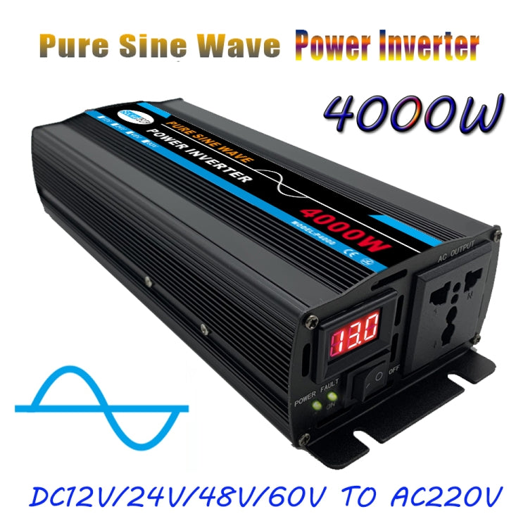 4000W 12V to 220V High Power Car Pure Sine Wave Inverter Power Converter - Pure Sine Wave by buy2fix | Online Shopping UK | buy2fix