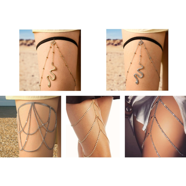Layered Thigh Chain Women Body Chain, Color: SKU2555 White - Anklets by buy2fix | Online Shopping UK | buy2fix