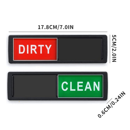 Dishwasher Magnet Clean Dirty Sign Double-Sided Refrigerator Magnet(Silver Gray Blue) - Dish Washers & Accessories by buy2fix | Online Shopping UK | buy2fix