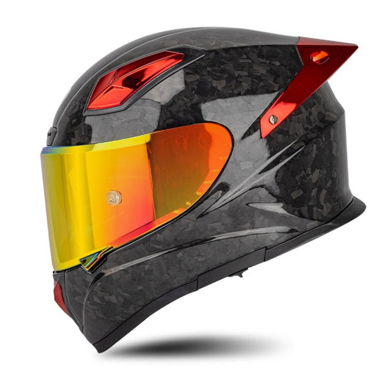 SOMAN Four Seasons Full Cover Motorcycle Helmet, Size: M(Cheetah Print Red) - Helmets by SOMAN | Online Shopping UK | buy2fix