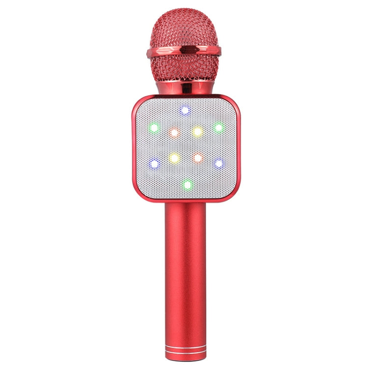 WS-1818 LED Light Flashing Microphone Self-contained Audio Bluetooth Wireless Microphone(Red) - Microphone by buy2fix | Online Shopping UK | buy2fix