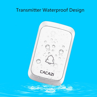 CACAZI A06-DC 1 To 1 Battery Type Smart Home Wireless Waterproof Music Doorbell(White) - Wireless Doorbell by CACAZI | Online Shopping UK | buy2fix